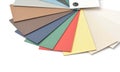 Fan of cardstock paper samples Royalty Free Stock Photo