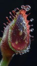 Close-up Of Carnivorous Plant And Water Droplets With Predator Concept Theme Royalty Free Stock Photo