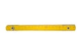 Close up of a carpentry ruler on white background Royalty Free Stock Photo