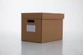 Cardboard parcel box isolated on white background Royalty Free Stock Photo