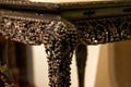 Close-up of carved mahogany furniture and details in Lingnan style, Guangdong, China Royalty Free Stock Photo