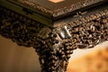 Close-up of carved mahogany furniture and details in Lingnan style, Guangdong, China Royalty Free Stock Photo