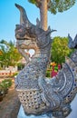 Naga serpent of Bhuridatto Viharn, Wat Chedi Luang, Chiang Mai, Thailand