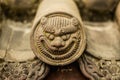 Close-up of carvings on the roof of the pagoda