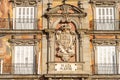 Close-up of the Casa De La Panaderia in Plaza Mayor - Madrid Spain Royalty Free Stock Photo