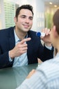 Close up case for contact lenses Royalty Free Stock Photo