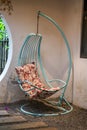 Close-up of a casual hanging chair indoors Royalty Free Stock Photo
