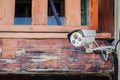 Close up of CCTV camera security on the old building Royalty Free Stock Photo