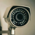 Close up of CCTV security surveillance camera on the wall Royalty Free Stock Photo