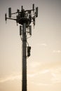 Close Up of Cellphone Tower at Sunset Royalty Free Stock Photo