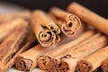 Close up of Ceylon cinnamon sticks
