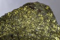 Close up on a Chalcopyrite mineral stone