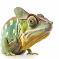 Chameleon Isolated White. Generative AI Royalty Free Stock Photo