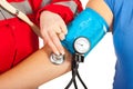 Close up of checking blood pressure Royalty Free Stock Photo
