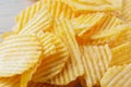 Close up of Cheddar and Sour Cream Potatoe chips Royalty Free Stock Photo