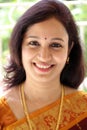 Close up of cheerful traditional woman