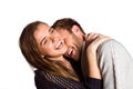 Close up of cheerful young couple Royalty Free Stock Photo