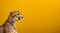 Close up of cheetah looking into the distance. Generative AI Royalty Free Stock Photo