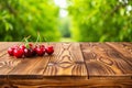 Cherry wood tabletop texture Royalty Free Stock Photo