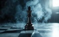 Chess King in Smoky Atmosphere Royalty Free Stock Photo