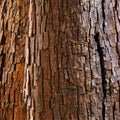 Close-up of chestnut bark. Background from living wood. Skin of the forest nature. Image created with Generative AI Royalty Free Stock Photo
