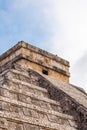 Close up Chichen Itza, Mayan Pyramid, Yucatan, Mexico Royalty Free Stock Photo