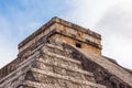 Close up Chichen Itza, Mayan Pyramid, Yucatan, Mexico Royalty Free Stock Photo