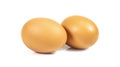 Close up chicken eggs isolated on white background Royalty Free Stock Photo