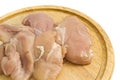 Close-up of Chicken fillet and on hardboard Royalty Free Stock Photo