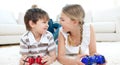 Close-up of children playing video games Royalty Free Stock Photo