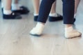 Close Up Of Children`s Ballet Feet Royalty Free Stock Photo