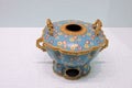 Chines ancient enamel hot pot Royalty Free Stock Photo