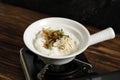 Close Up Chinese Claypot Chicken Porridge Royalty Free Stock Photo