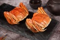 Steamed Chinese mitten crab or shanghai hairy crabs Royalty Free Stock Photo