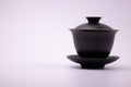 Black Chinese Tea Cup on white background Royalty Free Stock Photo