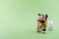 Close-up of chinese tiger clay figurine Royalty Free Stock Photo