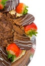 Close up of Chocolate Celebration Cake Royalty Free Stock Photo