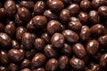 Close up of chocolate covered raisins Royalty Free Stock Photo