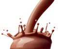 chocolate milk splash drink beverage dairy drop Royalty Free Stock Photo