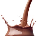 chocolate milk splash drink beverage dairy drop Royalty Free Stock Photo