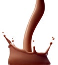 chocolate milk splash drink beverage dairy drop Royalty Free Stock Photo