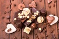 Close up of chocolate pieces