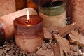 Close up Chocolate Scented Candles