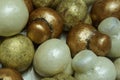 Chocolates in the shape of golden mushrooms