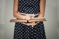 Close-up of a christian woman reading the bible.