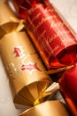 Close Up of Christmas Crackers