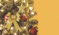Close up on Christmas decorations on tree Royalty Free Stock Photo