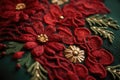 a close-up of christmas jumper stitching showing intricate detail