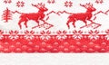 Close up of Christmas Sweater Design. Traditional scandinavian p Royalty Free Stock Photo