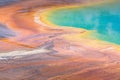 Close up Chromatic spring lake, Yellowstone National Park